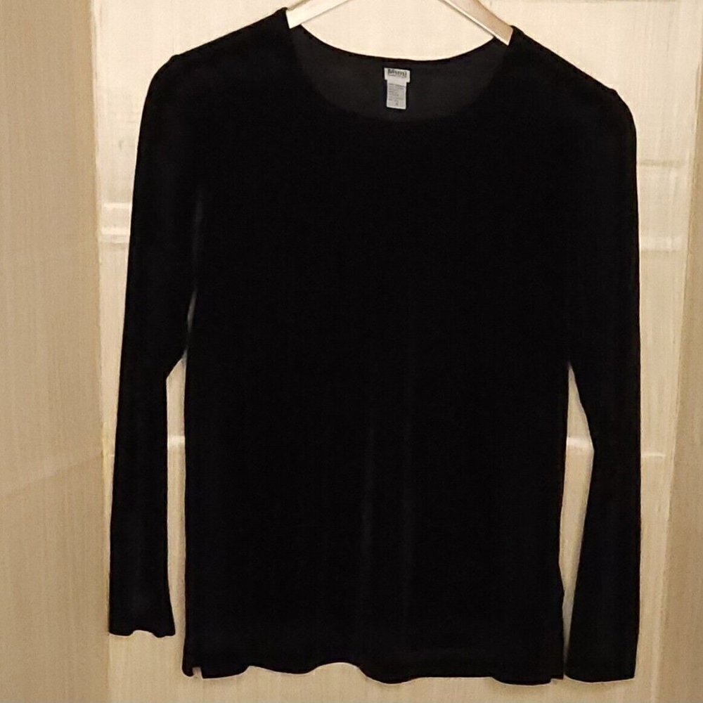 Mimi Maternity Womens Black Velvet Stretchy Tunic Small